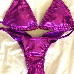 New  Plum Purple color Posing Competition Bikini